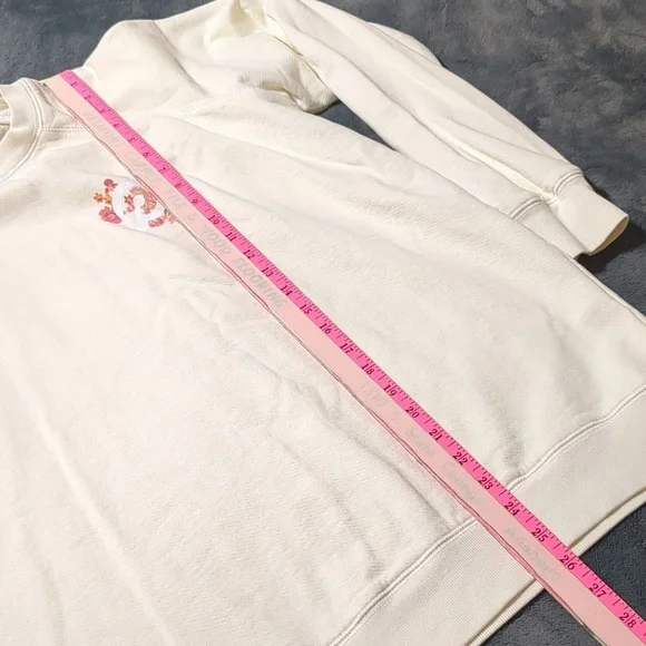 Peloton Floral oversized Everyday cream Crewneck sweater size Medium - Picture 9 of 9